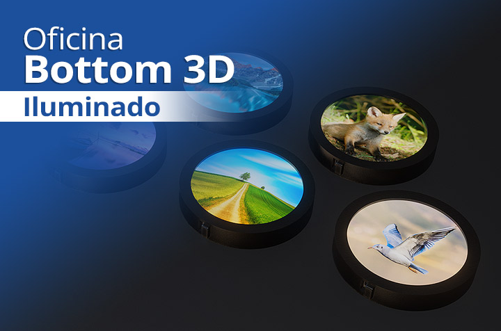 Oficina Bottom 3D Iluminado Personalizado Tecnologias e Artes